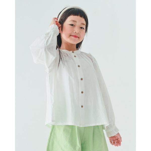 ブラウス シャツ NHT/エヌエイチティー メローギャザーブラウス キッズ 子供服 女の子