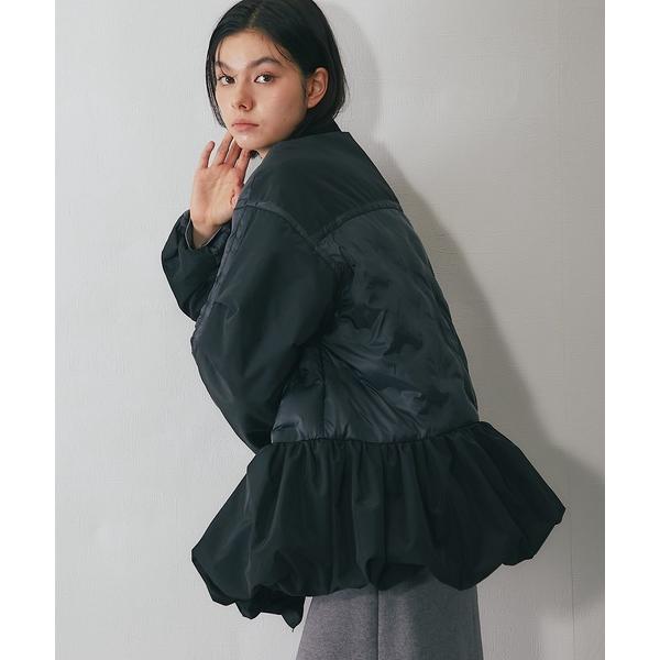 ブルゾン アウター ボタンキルトジャケット レディース