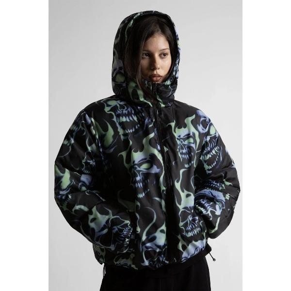 ダウンジャケット ダウン パファージャケット｜SKULL PUFFER JACKET｜WASTED ...