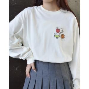 tシャツ フルーツプリントＴシャツ レディース