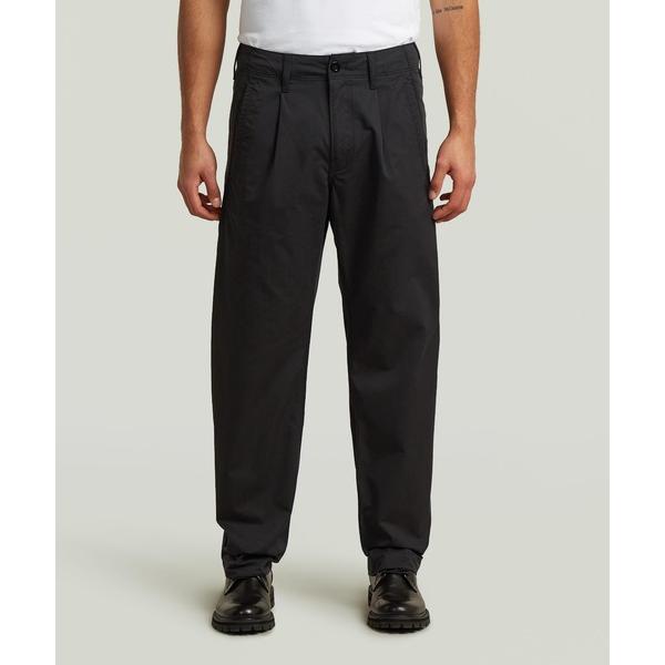ワイドパンツ チノパン Pleated Loose Tapered Chino/フロントプリーツルー...