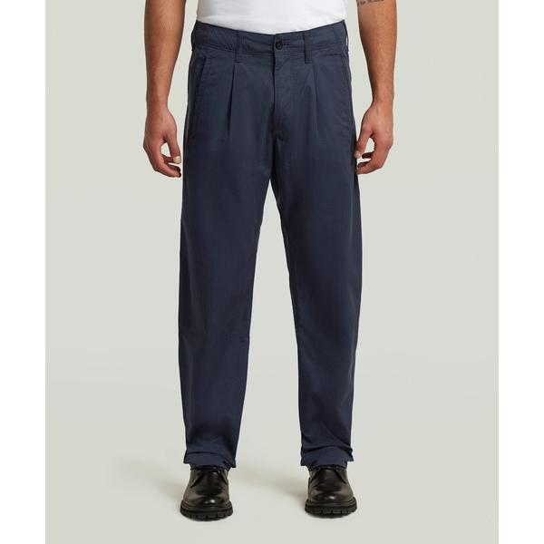 チノパン Pleated Loose Tapered Chino/フロントプリーツルーズテーパードチ...