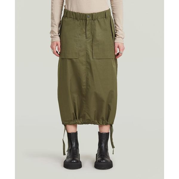 スカート Midi Parachute Skirt/ミリタリーディテールパラシュートスカート