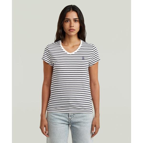 tシャツ Stripe Eyben Slim V T-Shirt 2.0/VネックスリムストライプT...