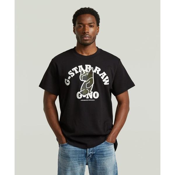 tシャツ G-NO Loose T-Shirt/グラフィックオーバーサイズルーズTシャツ/マスコット...