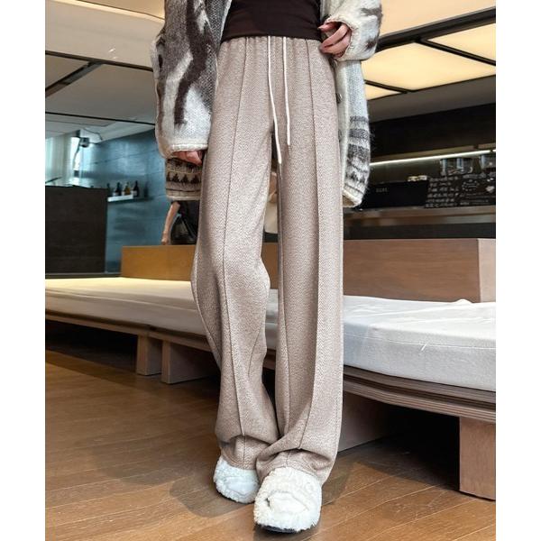 ワイドパンツ スウェットパンツ ジャージ 裏起毛ストレートワイドパンツ レディース