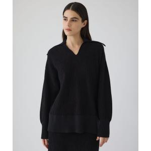 ニット セーター 「RIM.ARK/リムアーク」Basic coller rib pullover/ベーシックカラーリブプルオーバー レディース