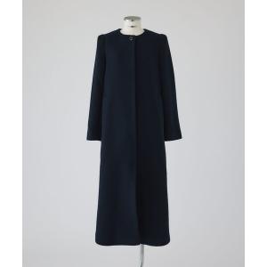 コート アウター 「RIM.ARK/リムアーク」Collarless mode long CT/カラーレスモードロングコート レディース