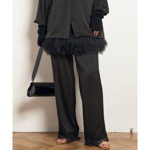 パンツ 「ARCHIVE STANCE/アーカイブスタンス」satin stripe easy Pants レディース