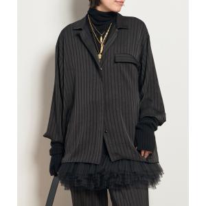 ブラウス シャツ 「ARCHIVE STANCE/アーカイブスタンス」satin stripe Shirt レディース