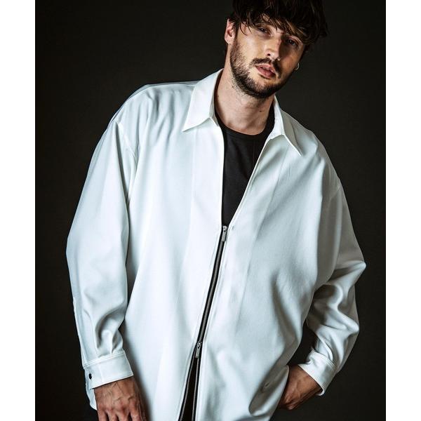 シャツ 「NO ID.」V-Neck Zip Big Shirt / Vネック ジップ ビッグ シャ...