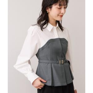 ブラウス シャツ 美easyコンフォートドッキングシャツ/イージーケア レディース