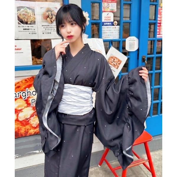 セパレート浴衣 浴衣 着付けのいらない 浴衣 3点セット フリルデザイン「2WAY  キャミワンピ＋...