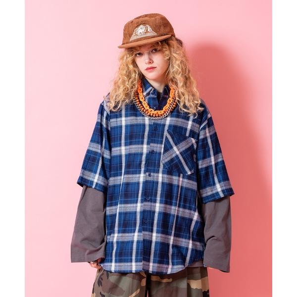 「ankoROCK」 長袖Tシャツ ONESIZE ネイビー メンズ