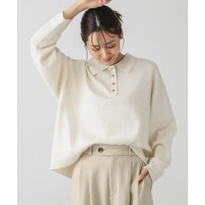 「GLOBAL WORK」 長袖ニット MEDIUM アイボリー レディース