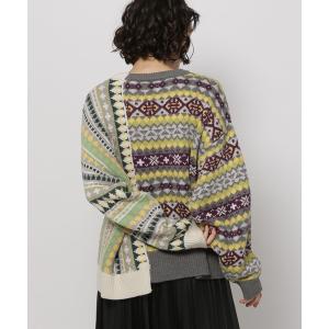 「niko and...」 長袖ニット LARGE チャコール レディース