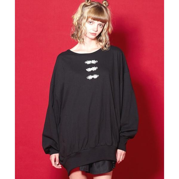 「ankoROCK」 長袖Tシャツ ONE SIZE ブラック メンズ