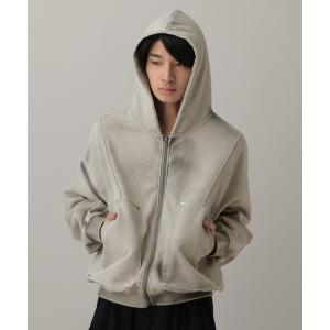 パーカー LAND MUSEUM／カットオフリベットジップ メンズ