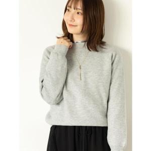 ニット セーター もちもちミラノリブハイネックニット レディース