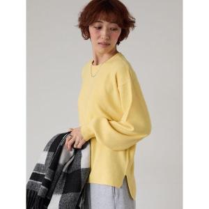 ニット セーター もちもちクルーネックニット レディース