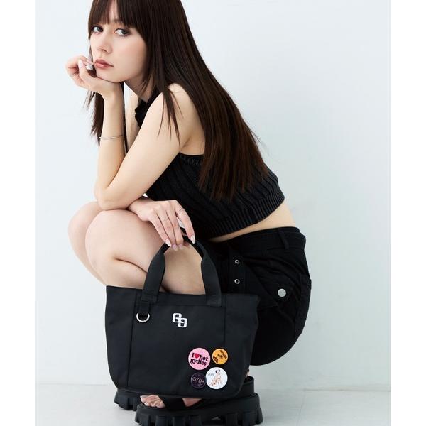 トートバッグ GYDA(ジェイダ)2WAYミニトートバッグ ショルダーバッグ 缶バッジ付き GY-B...