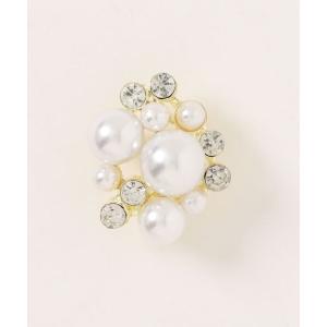 ブローチ 「Sonu jewelry（ソヌジュエリー）」パールビジュー クラスターブローチ son-brooch-5-2 レディース