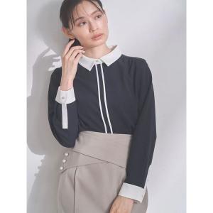 ブラウス シャツ ギャザークレリックシャツ レディース