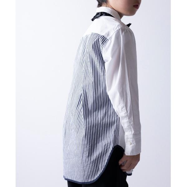 ブラウス シャツ 入学式 卒業式 「環境配慮素材」CRAZY PIPING SHIRTオーガニックコ...