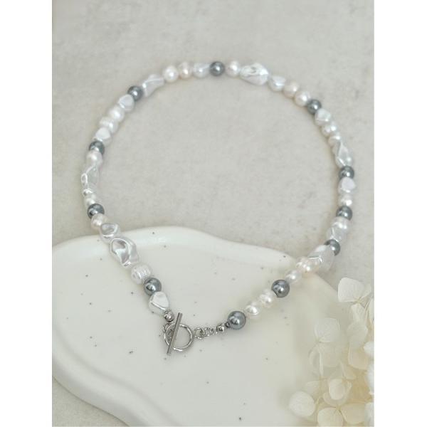 ネックレス 「SOARM」MIX淡水パールネックレス「ニッケルフリー」／アンチターニッシュタブ付き(...