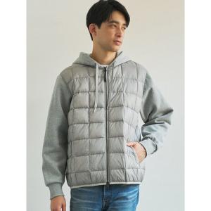 パーカー 「TAION」ベーシック Wジップ スウェットスリーブ ダウンパーカー メンズ レディース
