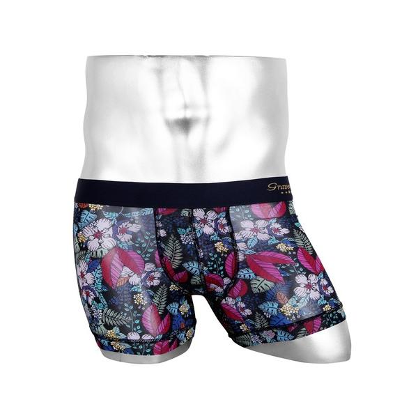 ボクサーパンツ Gravevault グレイブボールト WildFlowers　メンズショートボクサ...