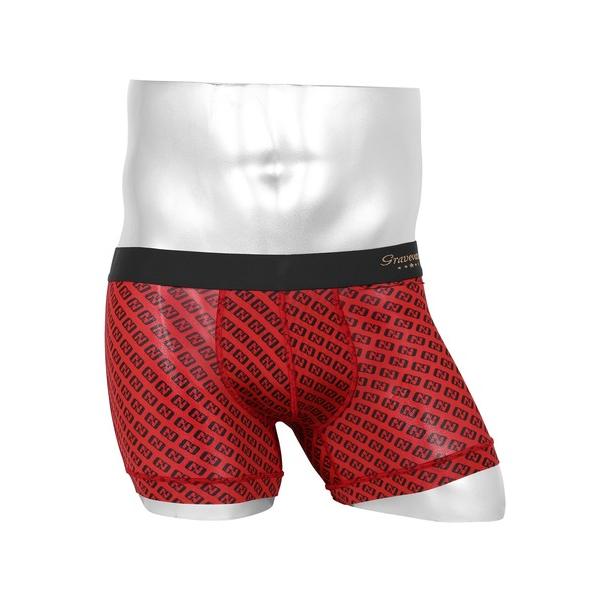 ボクサーパンツ Gravevault グレイブボールト Logo type メンズ ショート ボクサ...