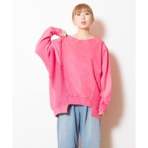 ニット セーター 裏毛切替プルオーバー レディース