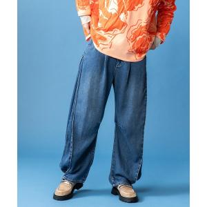 ジーンズ デニム デニムパンツ セルロースデニムタックパンツ レディース