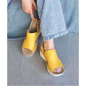 サンダル ELENAS 本革2WAYミュールスリングバックサンダル レディース