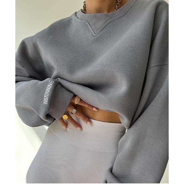 「CREARE -LINO-」 スウェットカットソー FREE グレー レディース