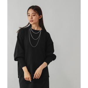 「GLOBAL WORK」 長袖ニット - ブラック レディース