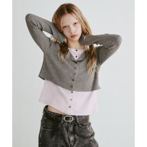 ニット セーター レイヤードライククルーネックニット レディース