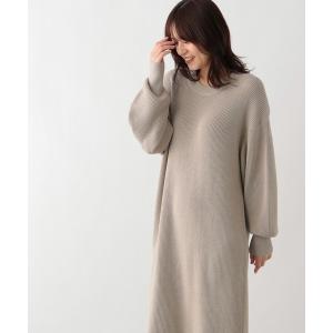 「GLOBAL WORK Smile Seed Store」 ニットワンピース MEDIUM ベージュ レディース