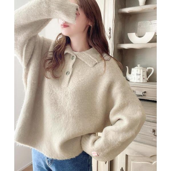 「Java」 長袖ニット LARGE ベージュ レディース