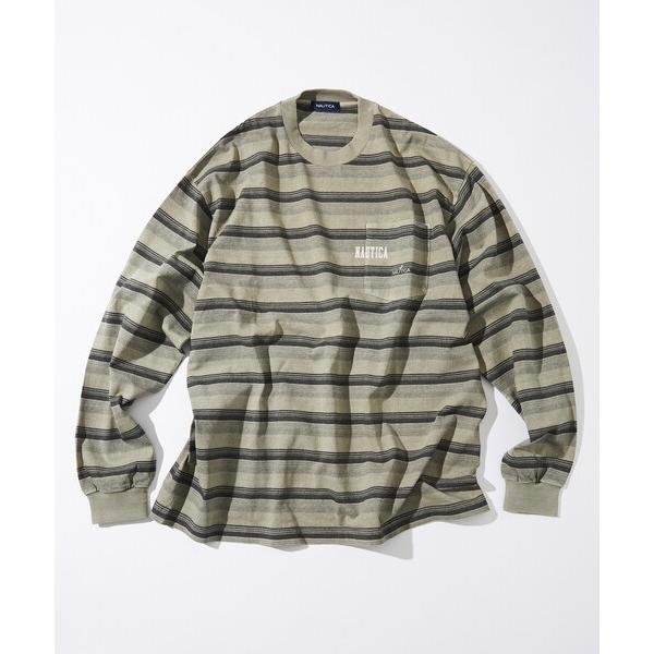 「NAUTICA」 長袖Tシャツ LARGE ベージュ メンズ