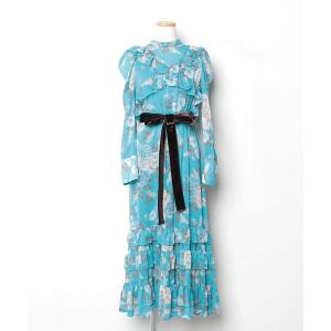 「KEITA MARUYAMA」 花柄長袖ワンピース「Lily Brownコラボ」 0 ブルー レディース