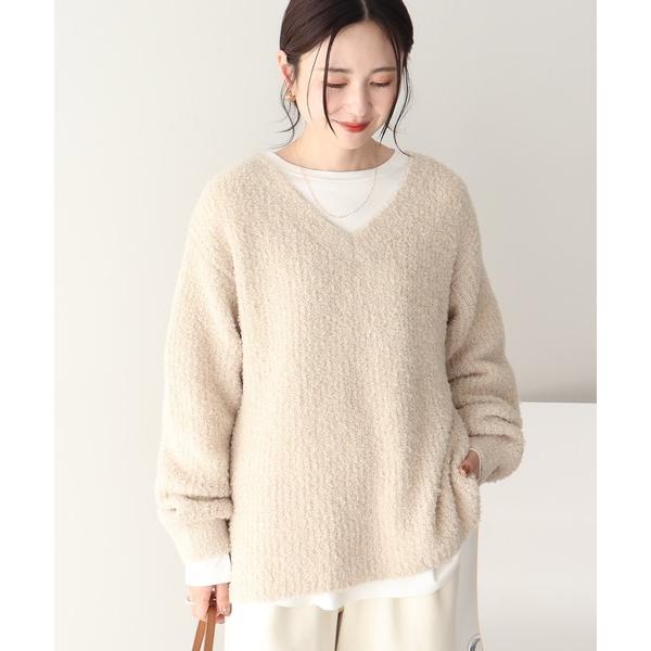 ニット セーター ミニシャギーラメニットプルオーバー レディース