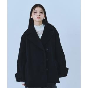 ピーコート pコート 「再入荷なし！」SUPER140ラペルショートコート｜ウール/保温/冬服 レディース
