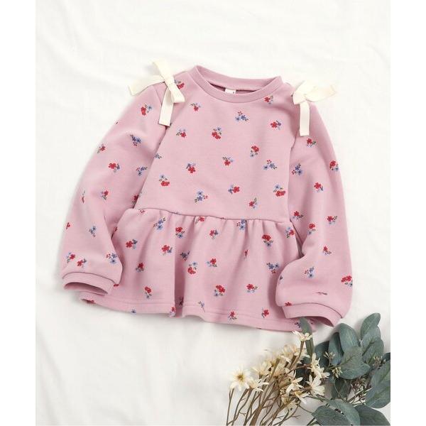 トレーナー  「WEB限定」肩リボンペプラムトレーナー_ジュニア対応 キッズ 子供服 女の子