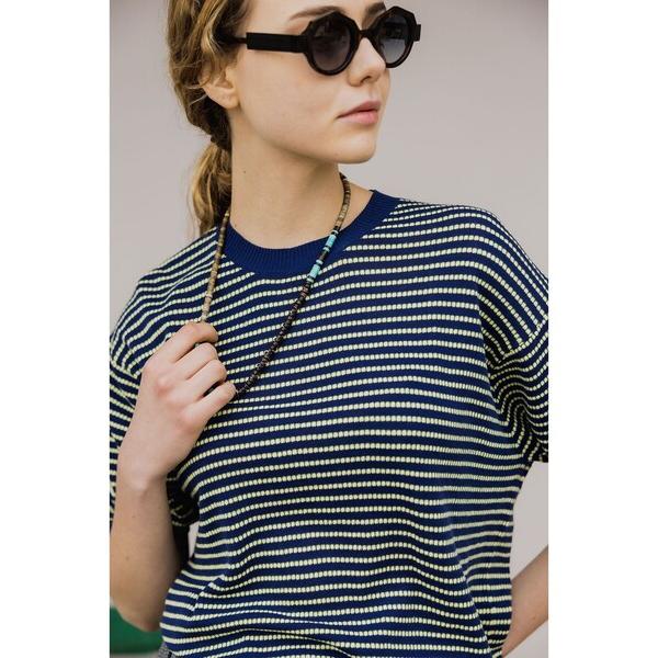 tシャツ Knit Tee Dot Pattern Jacquard メンズ