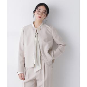 ジャケット ノーカラージャケット デイリーファンクション ノーカラージャケット(セットアップ可) レディース