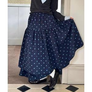 Sally Lunn ロング スカート ドット柄フレアスカート : ZOZOTOWN Yahoo