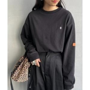 tシャツ 「UNIVERSAL OVERALL/ユニバーサルオーバーオール」 別注 ワンポイントロゴ刺繍 ロングスリーブTシャツ レディース メンズ