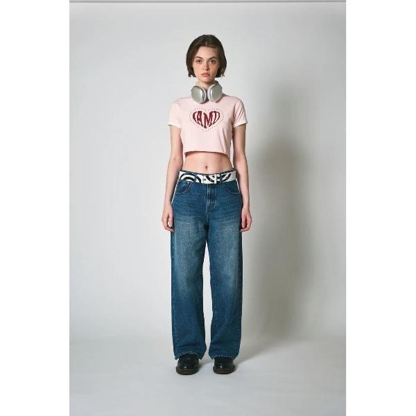 ワイドパンツ ジーンズ デニム デニムパンツ 「IAMU」Unisex  Denim Pants　ワ...